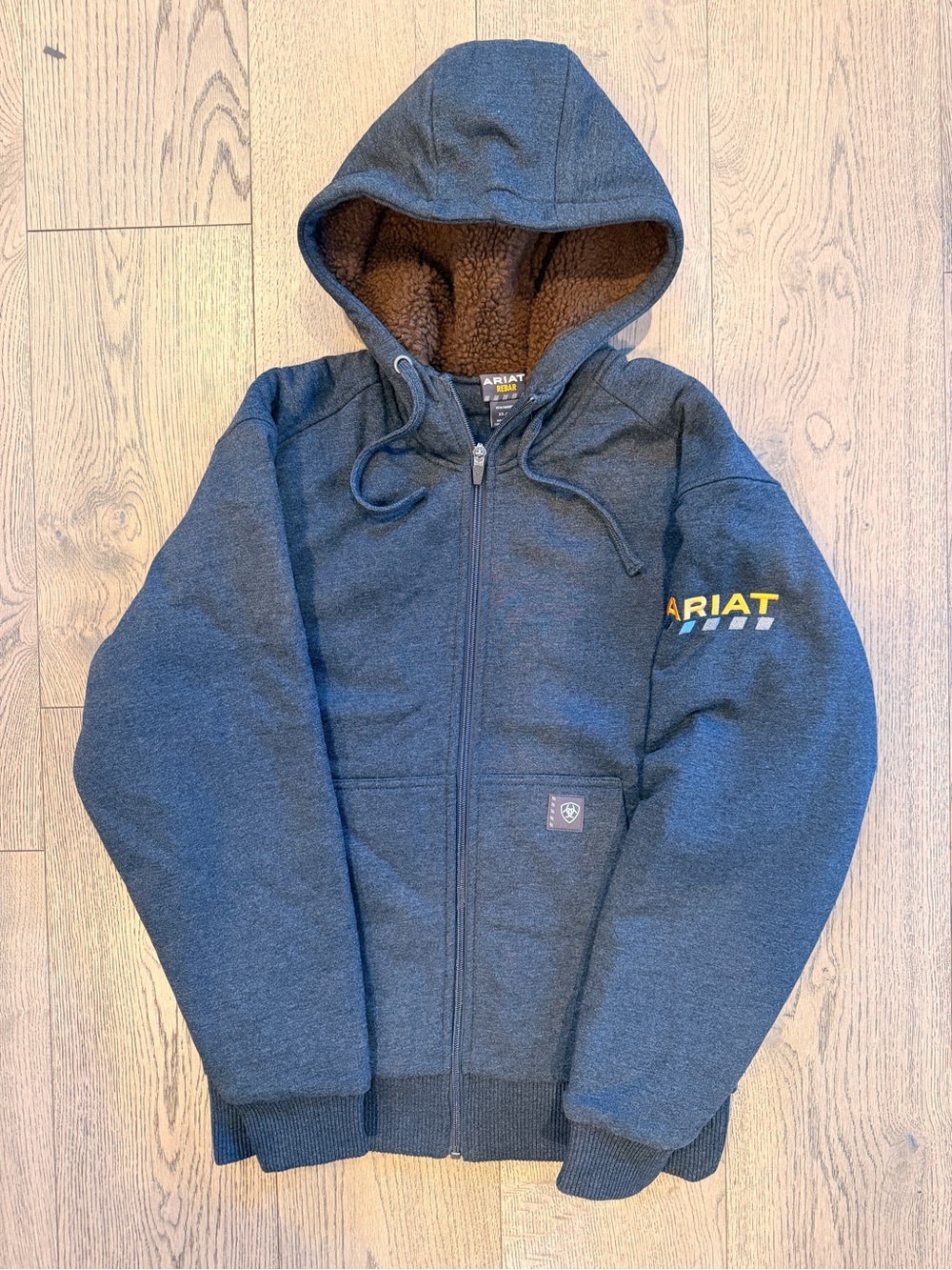 Ariat Men’s Rebar All-Weather Sherpa-Lined Full Zip Hoodie